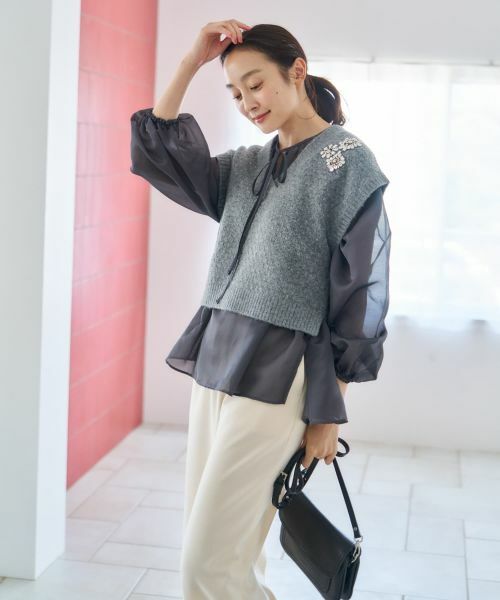 NEMIKA / ネミカ その他小物 | Vネックニットベスト【NEMIKA】 | 詳細15