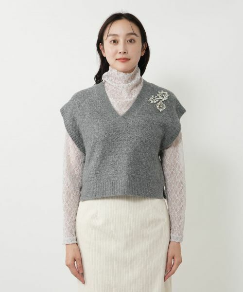 NEMIKA / ネミカ その他小物 | Vネックニットベスト【NEMIKA】 | 詳細4