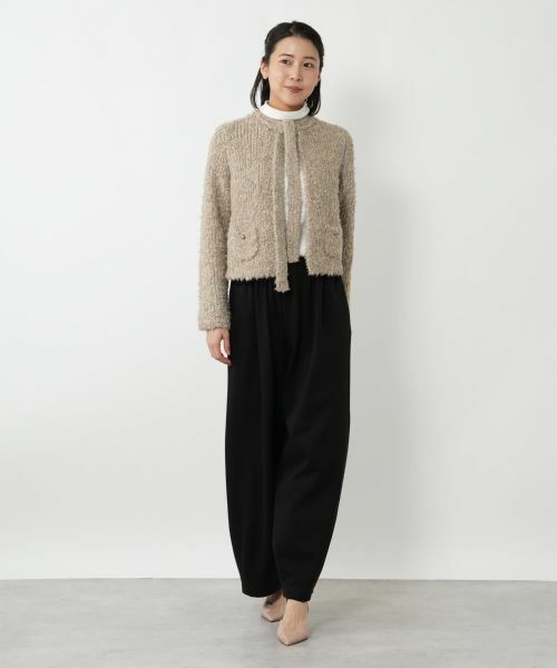 NEMIKA / ネミカ テーラードジャケット | ボウタイニットジャケット【NEMIKA】 | 詳細1