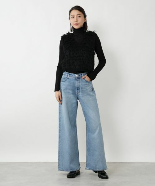 NEMIKA / ネミカ テーラードジャケット | フリンジ切替ニットベスト【NEMIKA】 | 詳細1