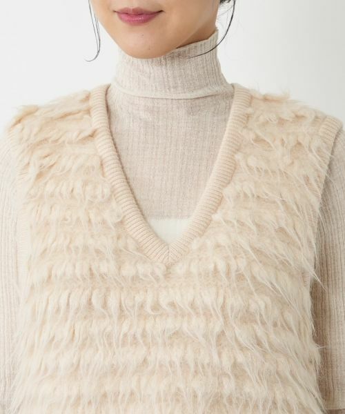 NEMIKA / ネミカ テーラードジャケット | フリンジ切替ニットベスト【NEMIKA】 | 詳細10
