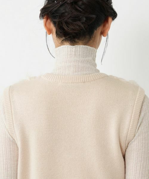 NEMIKA / ネミカ テーラードジャケット | フリンジ切替ニットベスト【NEMIKA】 | 詳細11