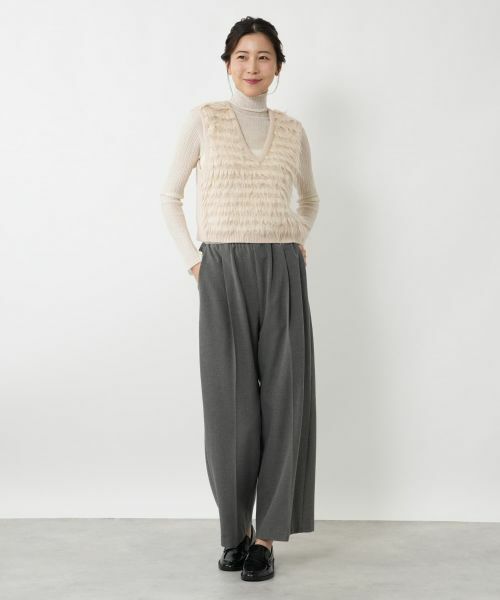 NEMIKA / ネミカ テーラードジャケット | フリンジ切替ニットベスト【NEMIKA】 | 詳細4