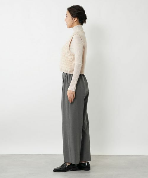 NEMIKA / ネミカ テーラードジャケット | フリンジ切替ニットベスト【NEMIKA】 | 詳細5