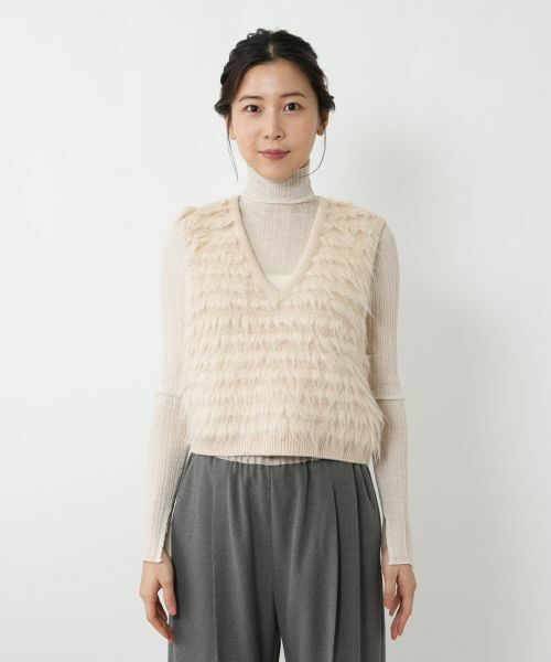 NEMIKA / ネミカ テーラードジャケット | フリンジ切替ニットベスト【NEMIKA】 | 詳細7