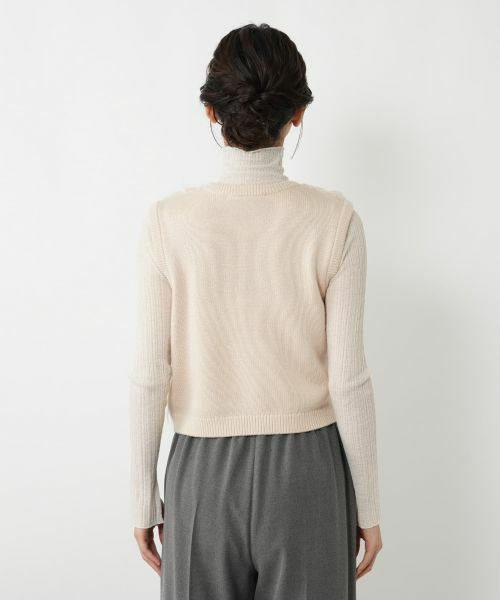 NEMIKA / ネミカ テーラードジャケット | フリンジ切替ニットベスト【NEMIKA】 | 詳細9