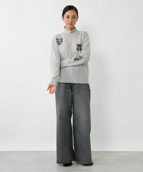 NEMIKA / ネミカ ニット・セーター | 猫モチーフカシミヤニットプルオーバー【NEMIKA】 | 詳細1