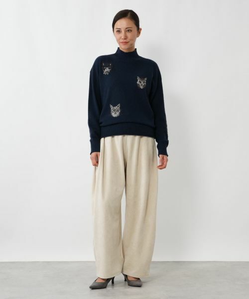 NEMIKA / ネミカ ニット・セーター | 猫モチーフカシミヤニットプルオーバー【NEMIKA】 | 詳細4