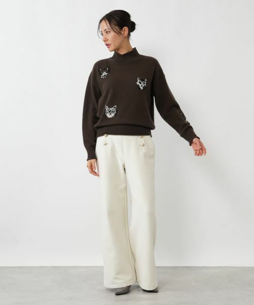 NEMIKA / ネミカ ニット・セーター | 猫モチーフカシミヤニットプルオーバー【NEMIKA】 | 詳細7