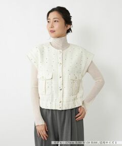 NEMIKA / ネミカ テーラードジャケット | スパンコールショートベスト【NEMIKA】