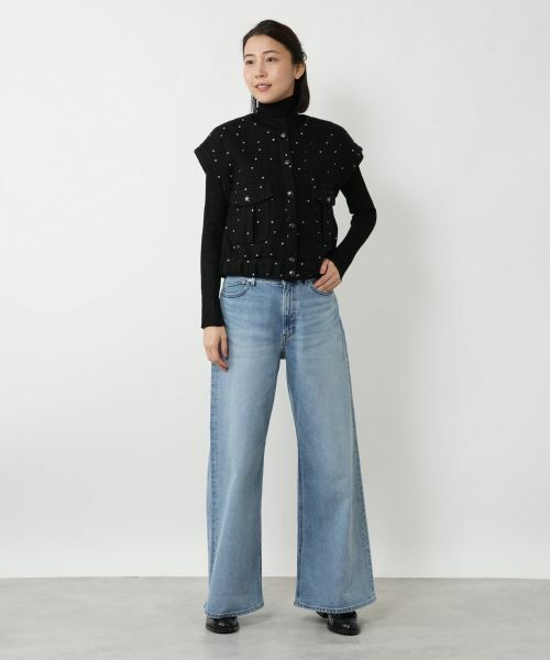 NEMIKA / ネミカ テーラードジャケット | スパンコールショートベスト【NEMIKA】 | 詳細1