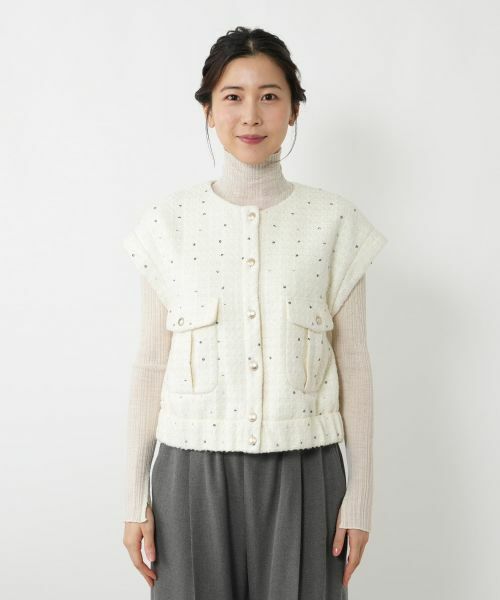 NEMIKA / ネミカ テーラードジャケット | スパンコールショートベスト【NEMIKA】 | 詳細7