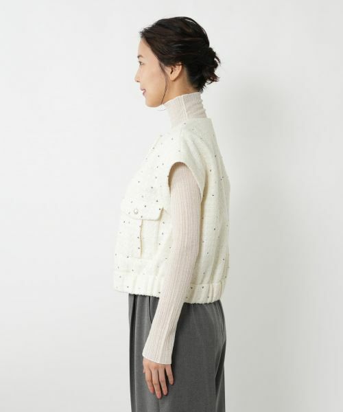 NEMIKA / ネミカ テーラードジャケット | スパンコールショートベスト【NEMIKA】 | 詳細8