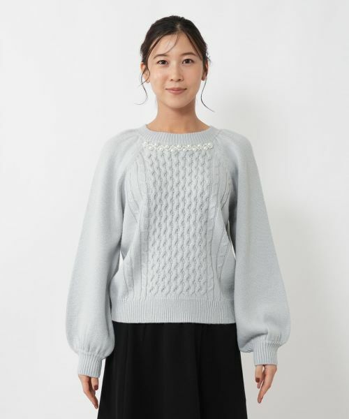 NEMIKA / ネミカ ニット・セーター | ビジューケーブル編みニット【NEMIKA】 | 詳細10