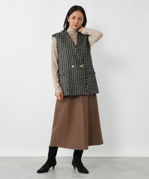NEMIKA / ネミカ テーラードジャケット | ラメツイードダブルベスト【NEMIKA】 | 詳細1