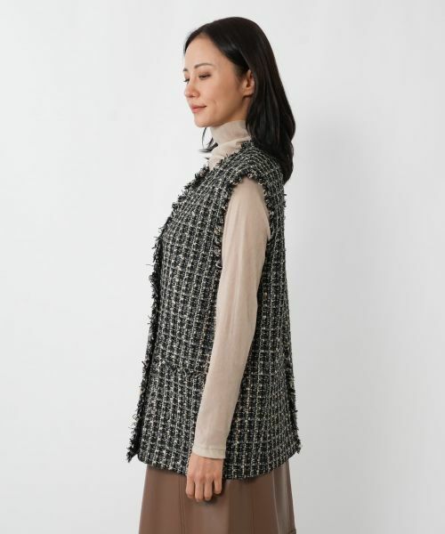 NEMIKA / ネミカ テーラードジャケット | ラメツイードダブルベスト【NEMIKA】 | 詳細5