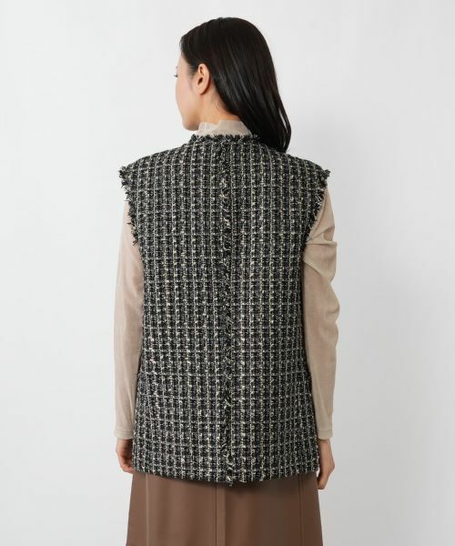 NEMIKA / ネミカ テーラードジャケット | ラメツイードダブルベスト【NEMIKA】 | 詳細6