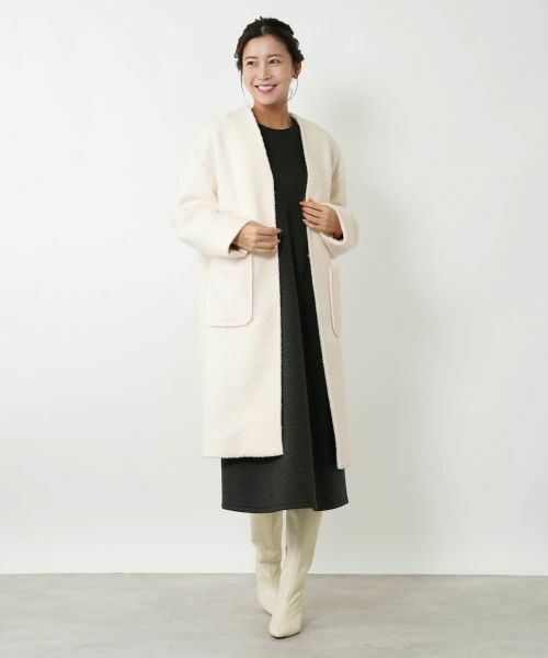 NEMIKA / ネミカ その他アウター | Vネックブークレーコート【NEMIKA】 | 詳細7