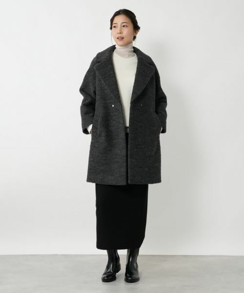 NEMIKA / ネミカ その他アウター | ブークレーミドルコート【NEMIKA】 | 詳細1