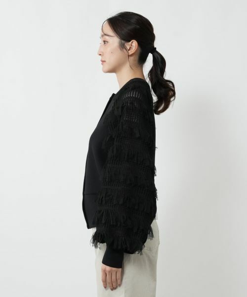 NEMIKA / ネミカ カーディガン・ボレロ | 切替ボリュームスリーブ2WAYカーディガン【NEMIKA】 | 詳細5