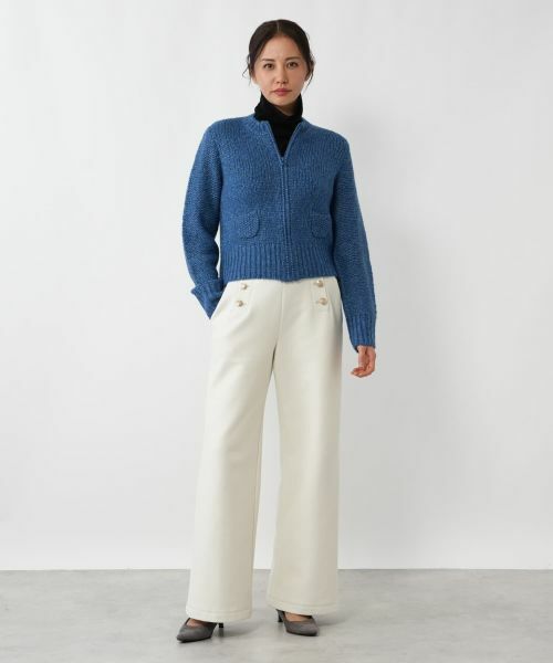 NEMIKA / ネミカ テーラードジャケット | ジップニットジャケット【NEMIKA】 | 詳細1