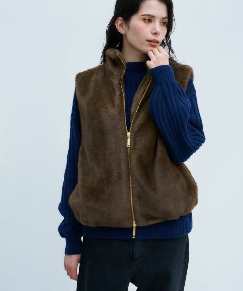 NEMIKA / ネミカ テーラードジャケット | 【大草直子さん×NEMIKA】フェイクファーベスト | 詳細10