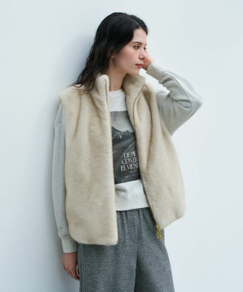 NEMIKA / ネミカ テーラードジャケット | 【大草直子さん×NEMIKA】フェイクファーベスト | 詳細26