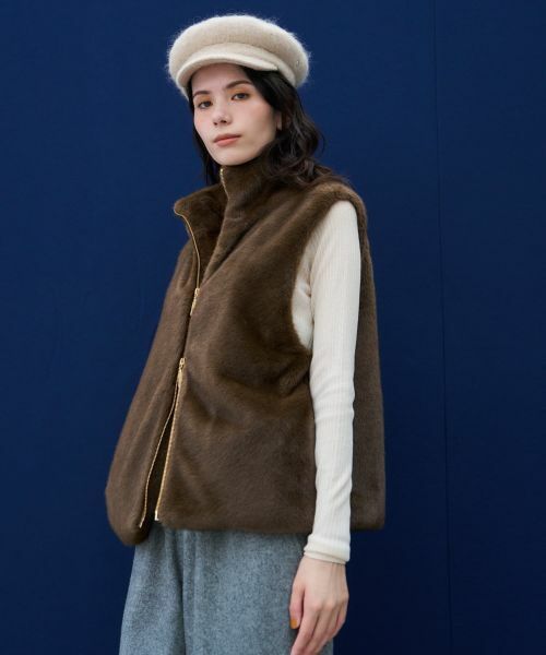 NEMIKA / ネミカ テーラードジャケット | 【大草直子さん×NEMIKA】フェイクファーベスト | 詳細3