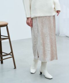 NEMIKA / ネミカ ミニ・ひざ丈スカート | 【大草直子さん×NEMIKA】ベロアロングスカート