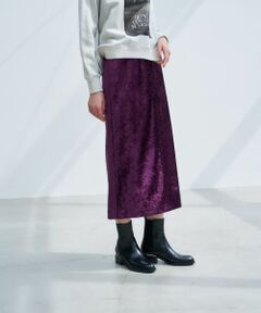 NEMIKA / ネミカ ミニ・ひざ丈スカート | 【大草直子さん×NEMIKA】ベロアロングスカート