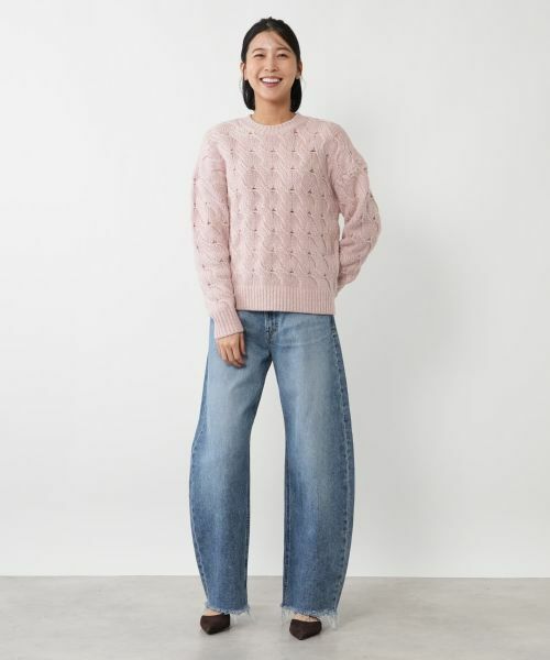 NEMIKA / ネミカ ニット・セーター | バスケット編みクルーネックニット【NEMIKA】 | 詳細1