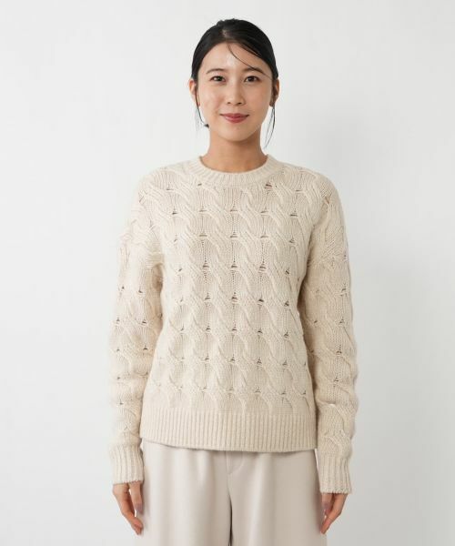NEMIKA / ネミカ ニット・セーター | バスケット編みクルーネックニット【NEMIKA】 | 詳細10