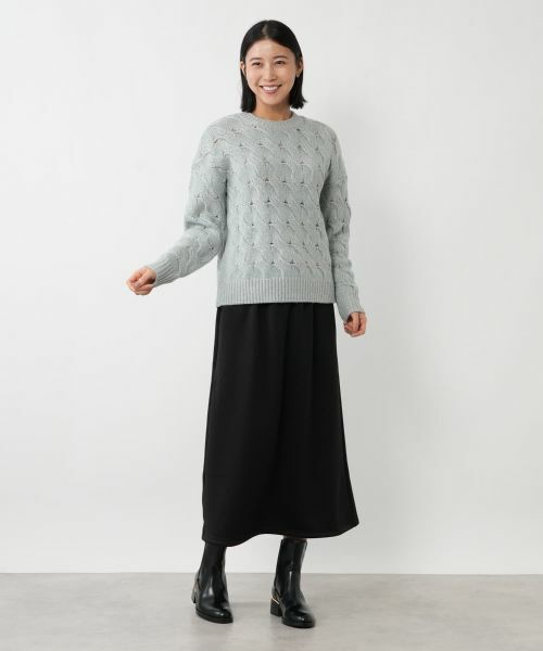 NEMIKA / ネミカ ニット・セーター | バスケット編みクルーネックニット【NEMIKA】 | 詳細4