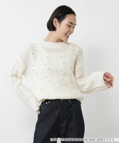 NEMIKA / ネミカ ニット・セーター | ビジューケーブル編みニット【NEMIKA】