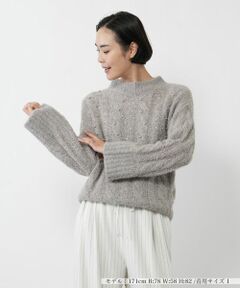 NEMIKA / ネミカ ニット・セーター | ビジューケーブル編みニット【NEMIKA】
