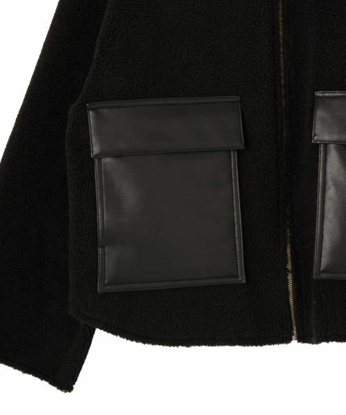 NEMIKA / ネミカ その他アウター | 異素材切替ボアコート【NEMIKA】 | 詳細1