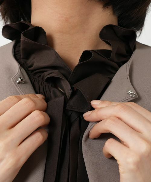 NEMIKA / ネミカ テーラードジャケット | ドロップショルダーノーカラージャケット【NEMIKA】 | 詳細30