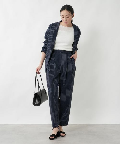 NEMIKA / ネミカ その他パンツ | 【セットアップ対応】ピンストライプ柄イージーパンツ【NEMIKA】 | 詳細1