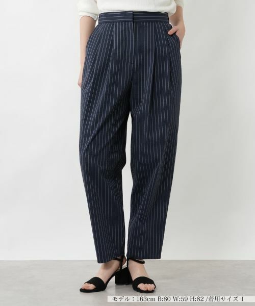 NEMIKA / ネミカ その他パンツ | 【セットアップ対応】ピンストライプ柄イージーパンツ【NEMIKA】（ネイビー）