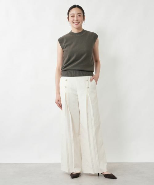 NEMIKA / ネミカ その他パンツ | インバーテッドプリーツワイドパンツ【NEMIKA】 | 詳細1