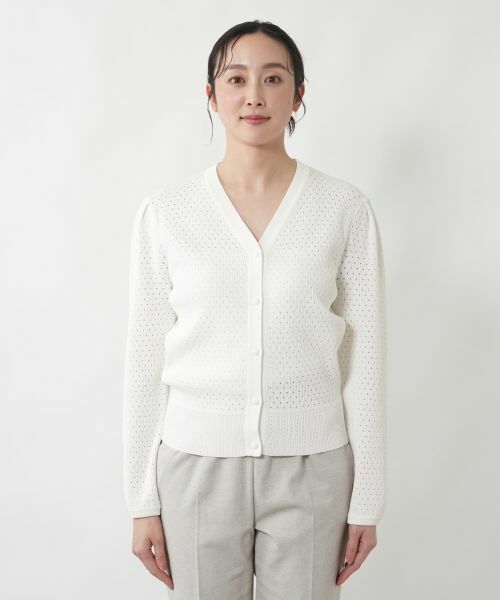 NEMIKA / ネミカ カーディガン・ボレロ | 透かし編みVネックカーディガン【NEMIKA】 | 詳細4