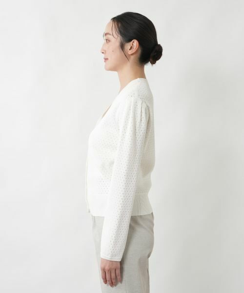 NEMIKA / ネミカ カーディガン・ボレロ | 透かし編みVネックカーディガン【NEMIKA】 | 詳細5