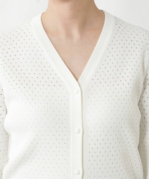 NEMIKA / ネミカ カーディガン・ボレロ | 透かし編みVネックカーディガン【NEMIKA】 | 詳細7