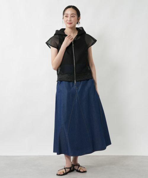 NEMIKA / ネミカ テーラードジャケット | フーデッドメッシュラメベスト【NEMIKA】 | 詳細1