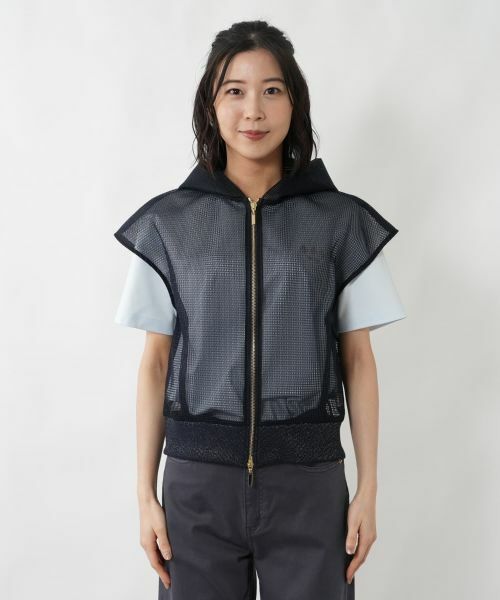 NEMIKA / ネミカ テーラードジャケット | フーデッドメッシュラメベスト【NEMIKA】 | 詳細7
