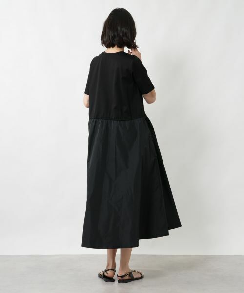 NEMIKA / ネミカ ドレス | 異素材切替フレアワンピース【NEMIKA】 | 詳細3