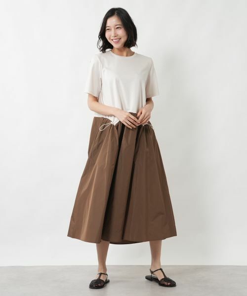 NEMIKA / ネミカ ドレス | 異素材切替フレアワンピース【NEMIKA】 | 詳細4