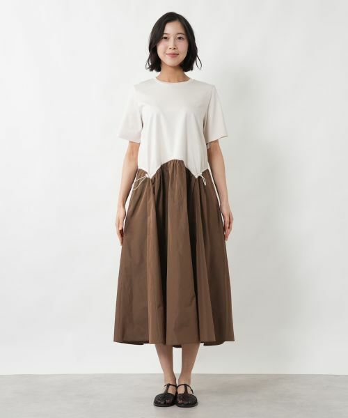 NEMIKA / ネミカ ドレス | 異素材切替フレアワンピース【NEMIKA】 | 詳細8