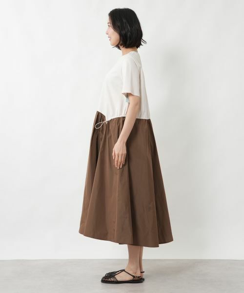 NEMIKA / ネミカ ドレス | 異素材切替フレアワンピース【NEMIKA】 | 詳細9