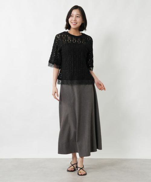 NEMIKA / ネミカ カットソー | レース五分袖カットソー【NEMIKA】 | 詳細1